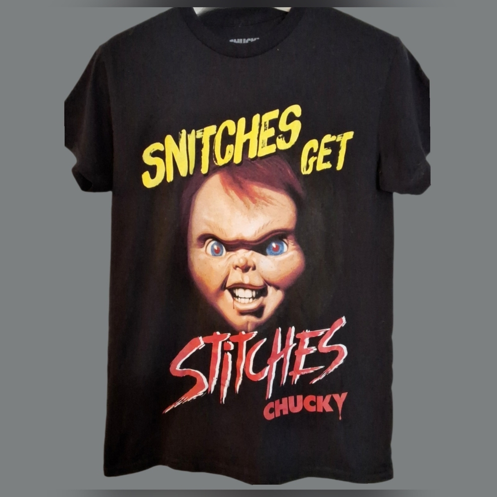 Chucky Snitches Get Stitches T-Shirt - Size S/P
